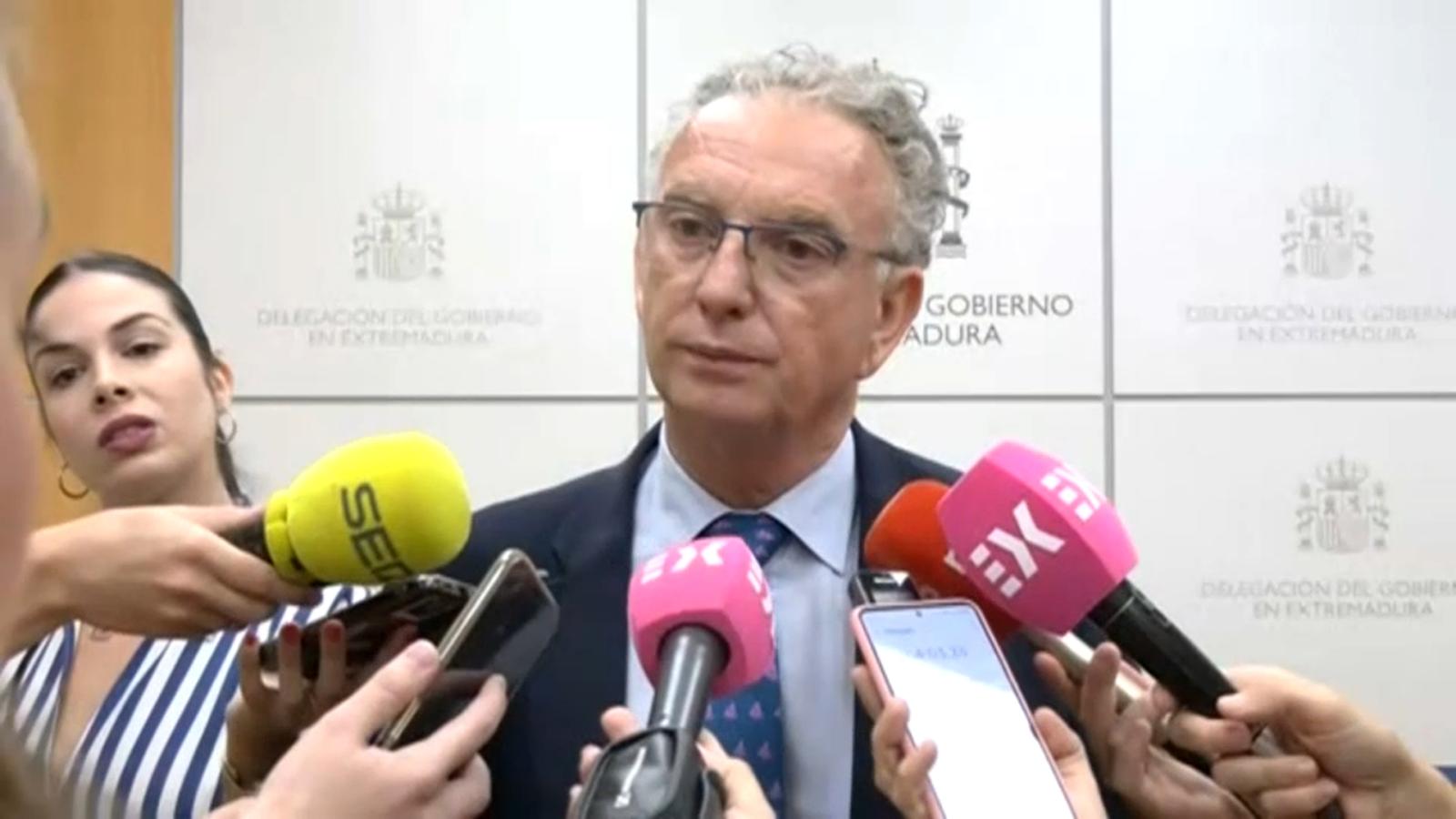 José Luis Quintana, delegado del Gobierno en Extremadura y Francisco Ramírez, consejero de Infraestructuras de la Junta de Extremadura