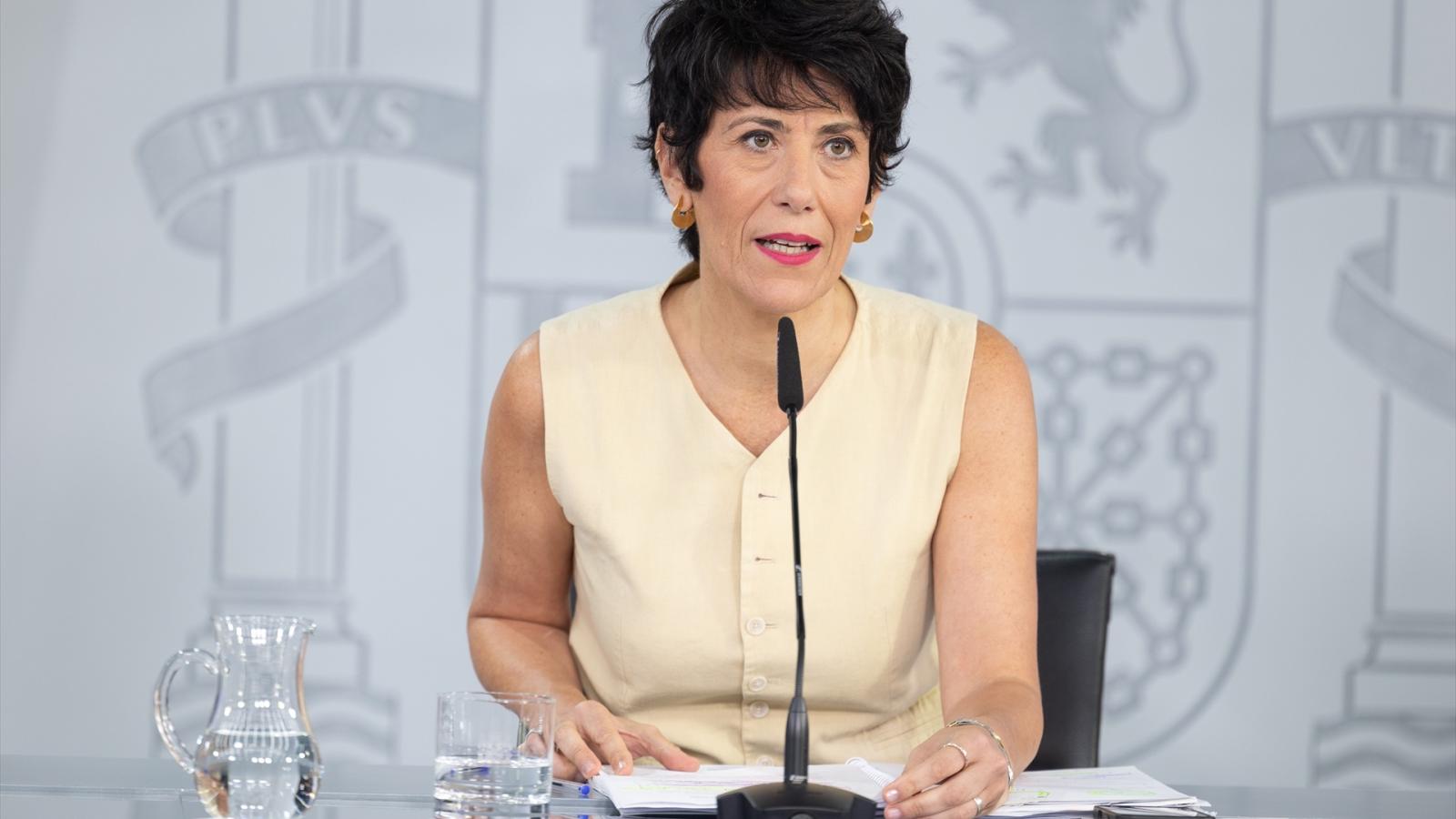 La portavoz del Gobierno y ministra de Inclusión, Seguridad Social y Migraciones, Elma Saiz,