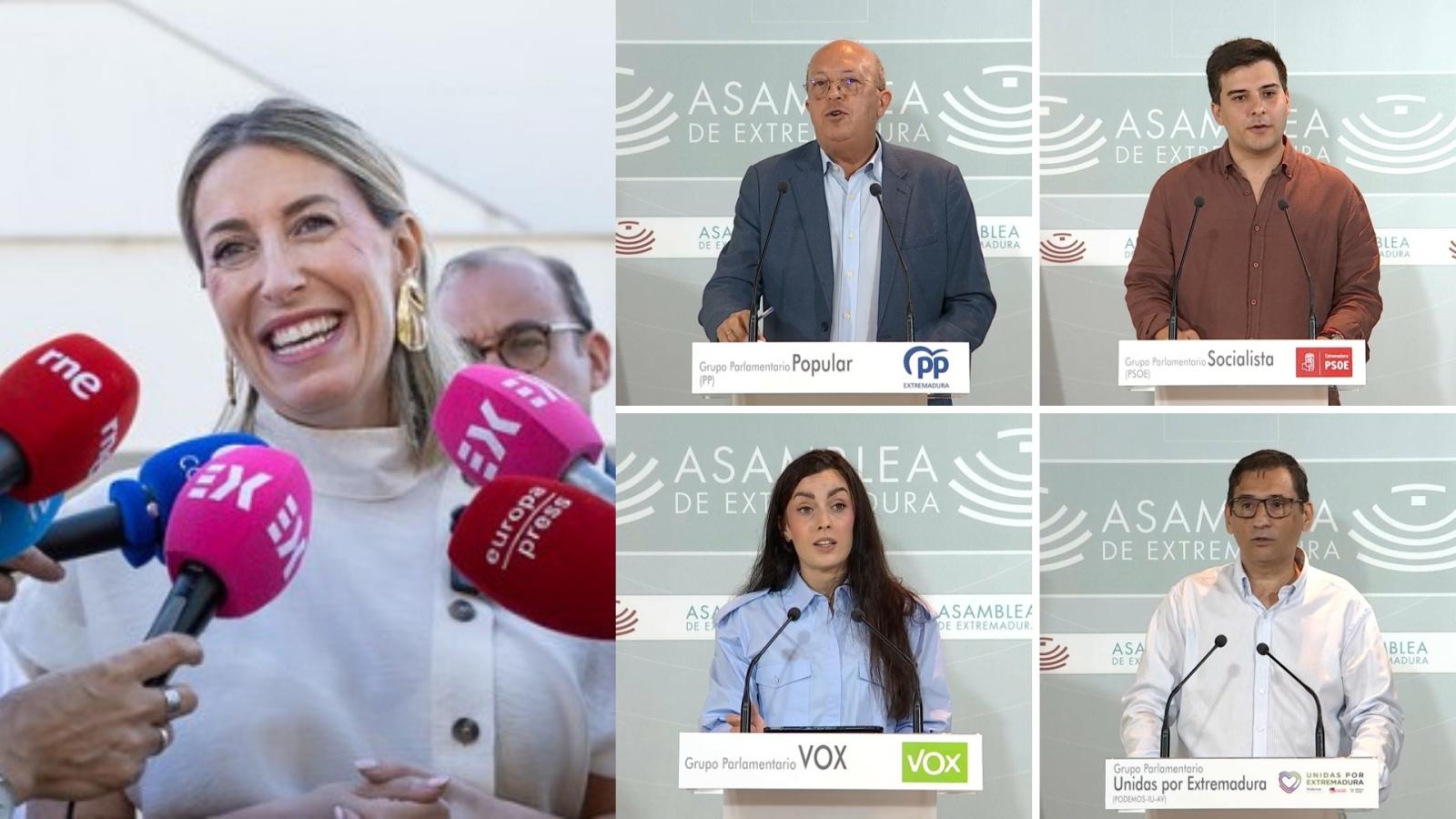 Presidenta de la Junta y diputados Asamblea de Extremadura
