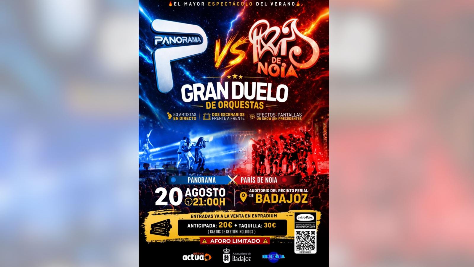 Cartel anunciador del Gran duelo de Orquestas