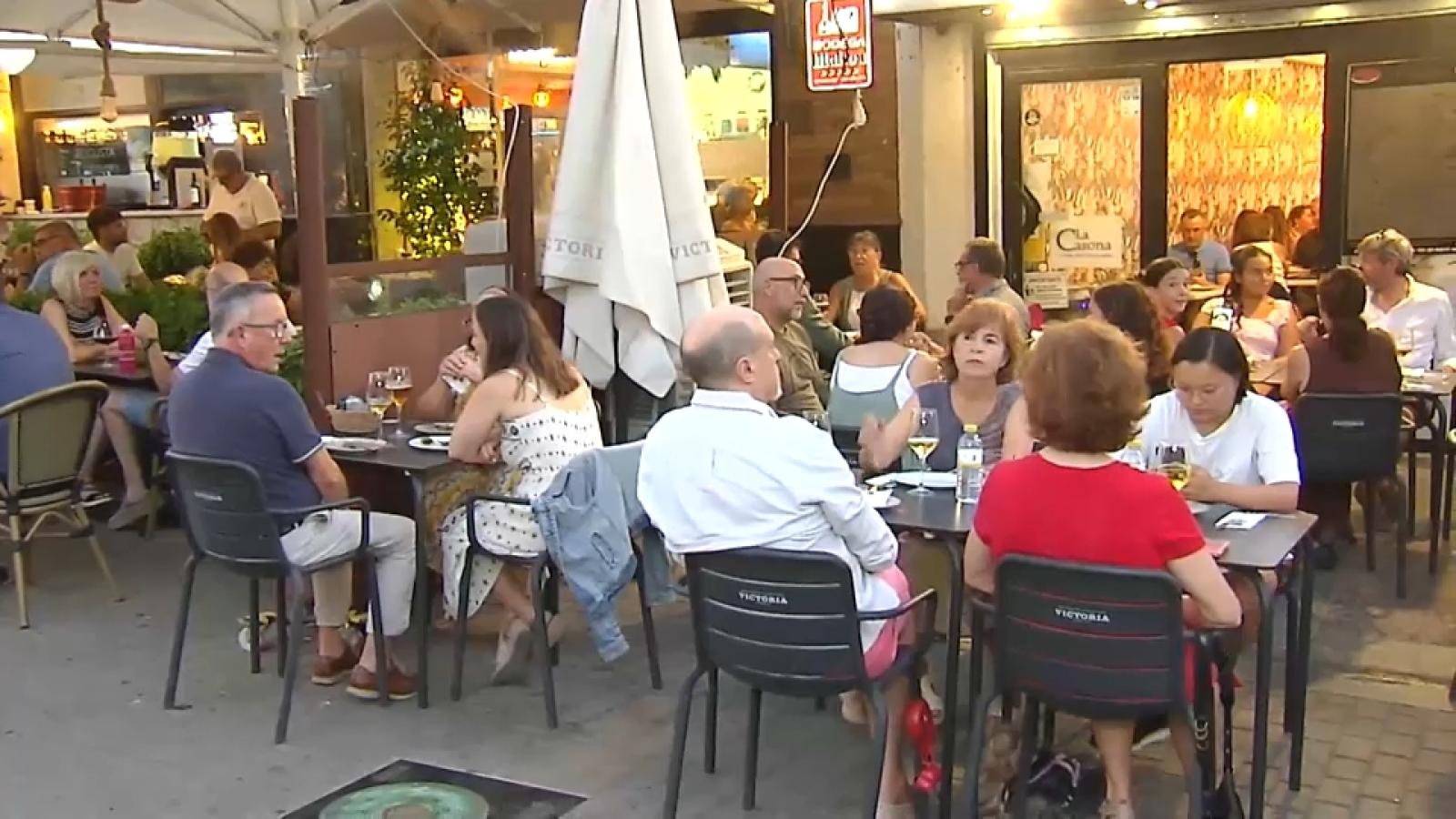 Terraza de un restaurante de Mérida. 