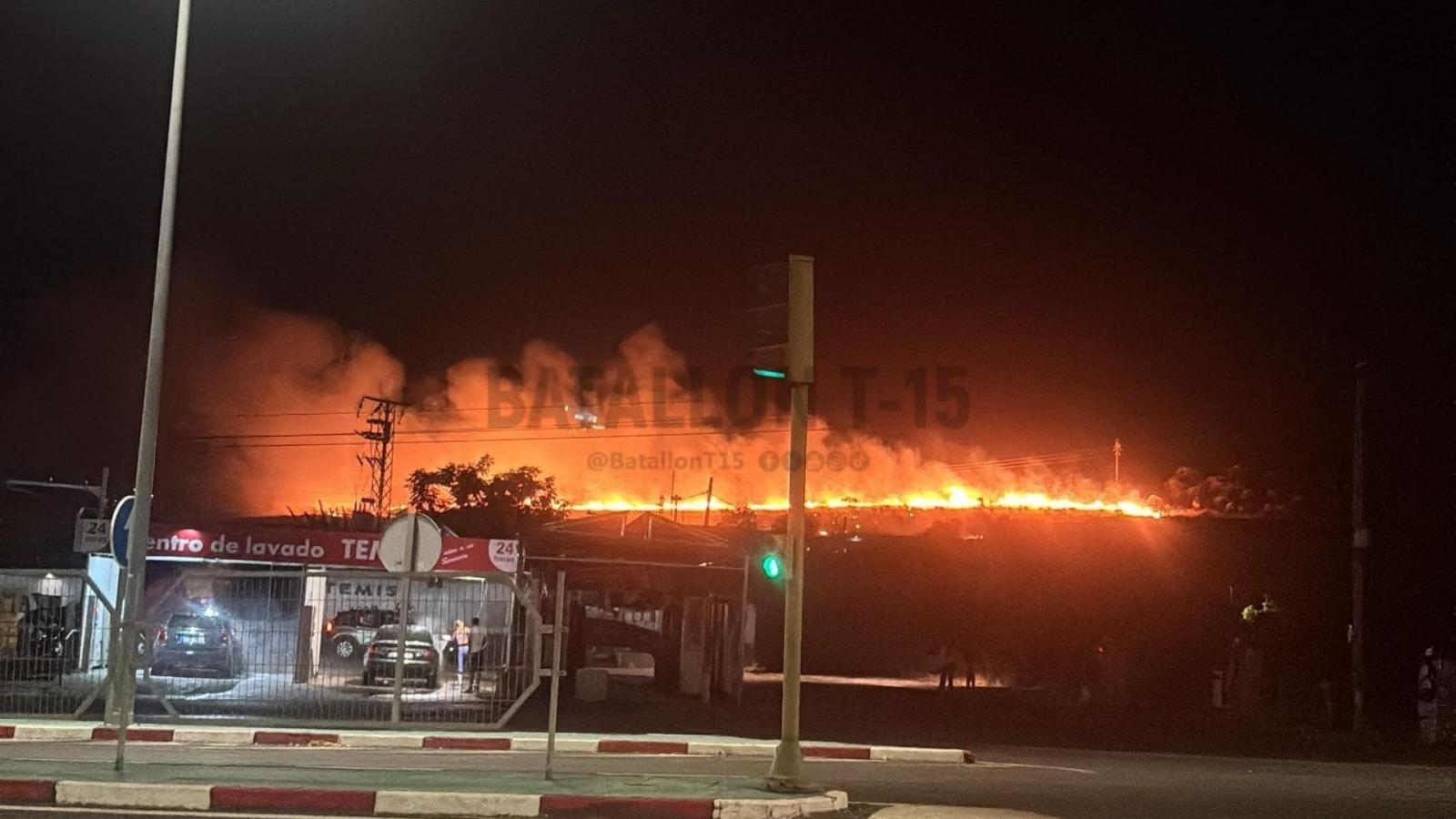 Incendio en Cáceres