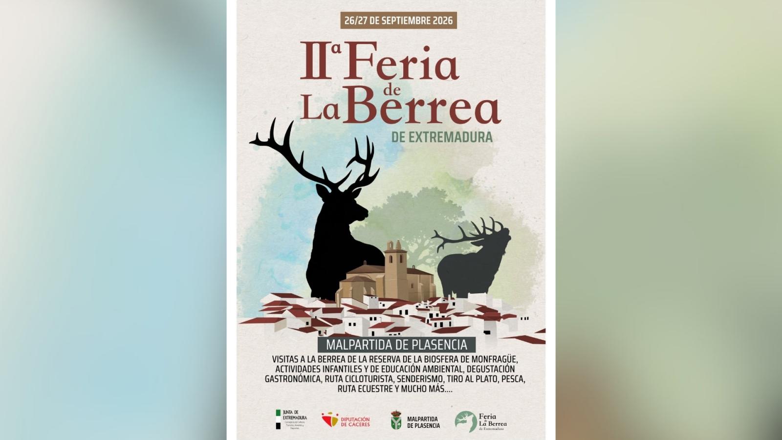 Cartel II Feria de la Berrea. Malpartida de Plasencia
