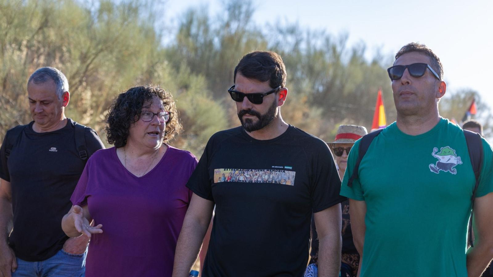 El secretario general del PSOE de Extremadura, Álvaro Sánchez Cotrina, durante la III Marcha de los Ocho Mil