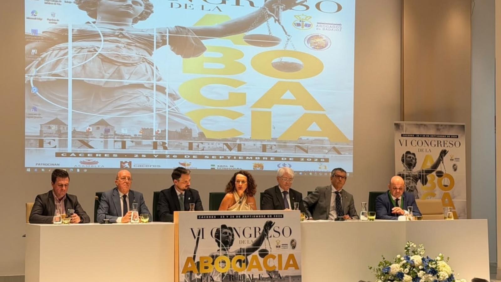 Inauguración del VI Congreso de la Abogacía Extremeña, celebrado en Cáceres. 