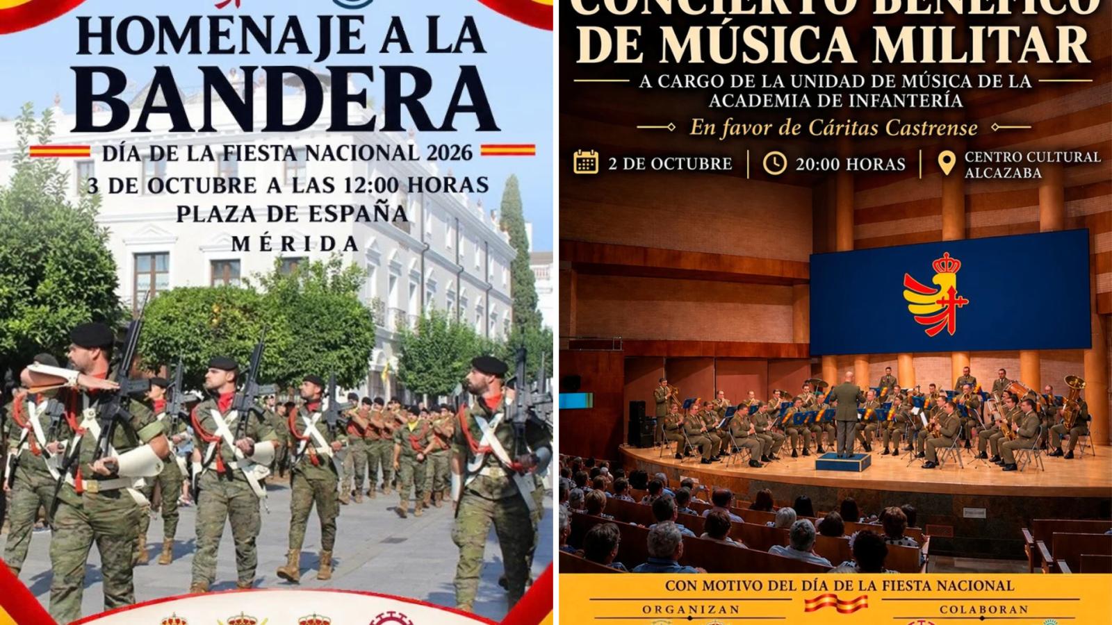 Mérida celebra la Fiesta Nacional con música y un desfile aéreo