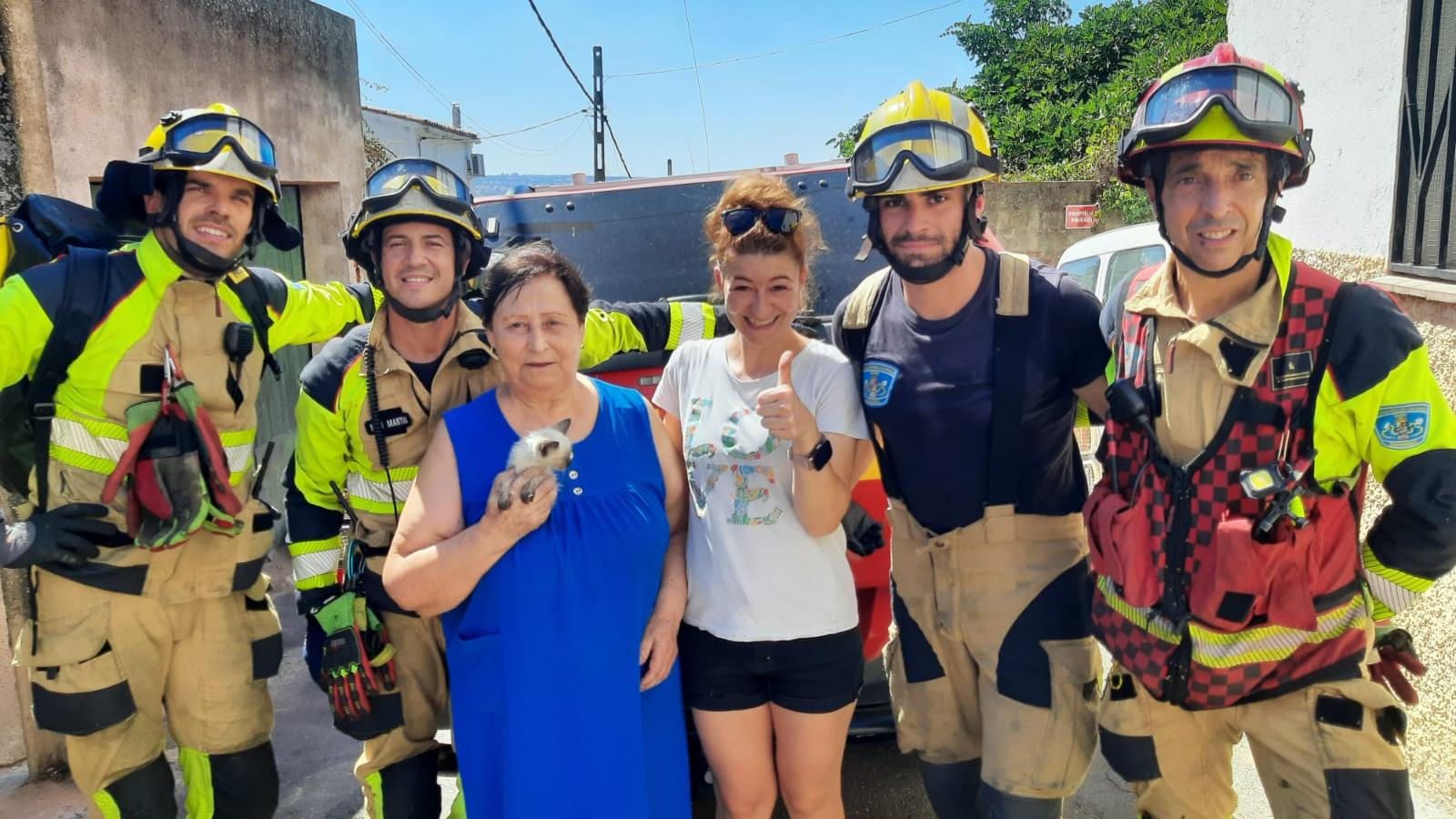 Rescate gato interior de un pozo