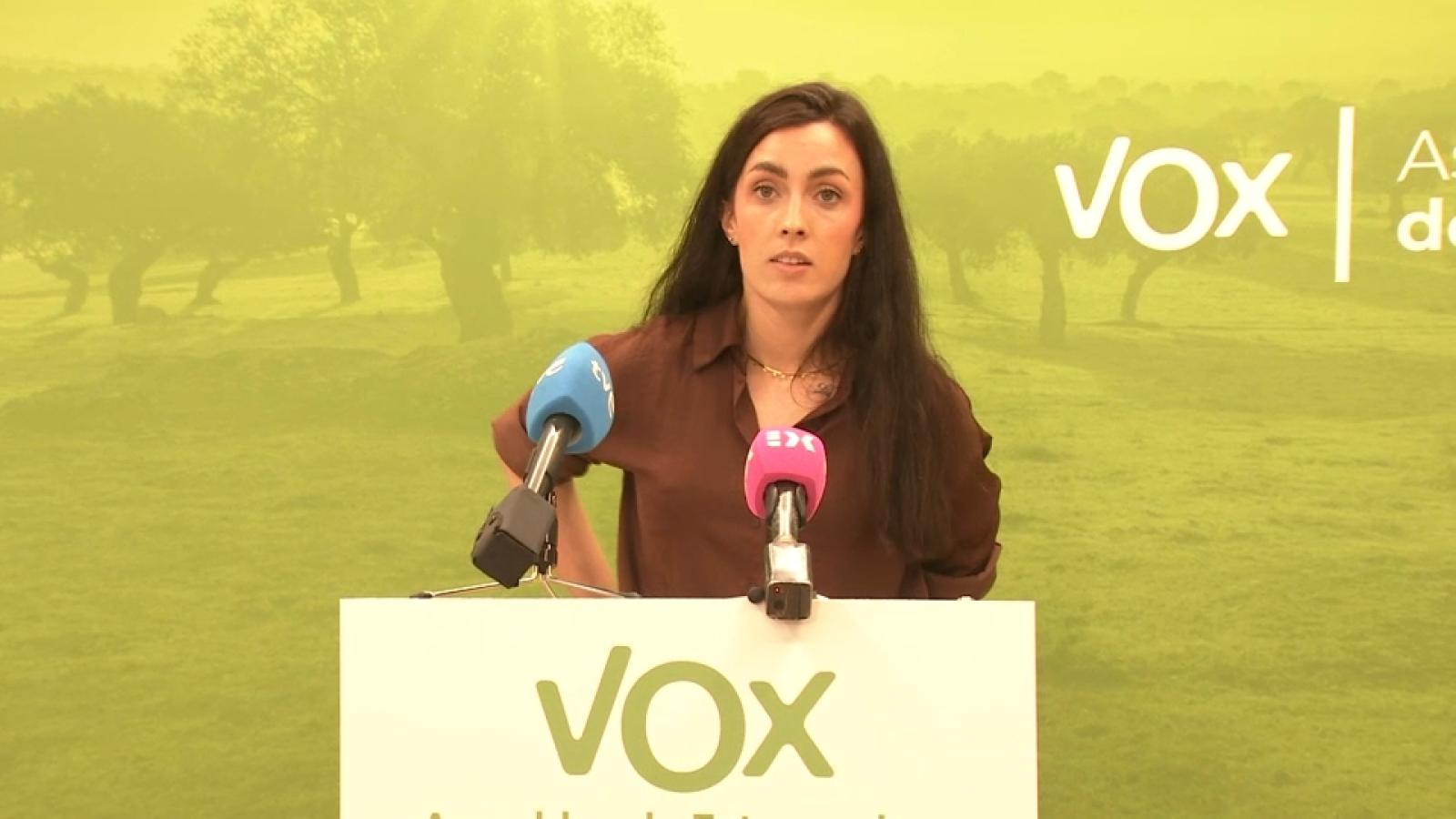 Inés Checa, portavoz de Vox en la Asamblea de Extremadura