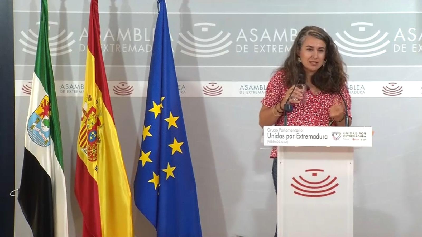 Irene de Miguel, portavoz de Unidas por Extremadura