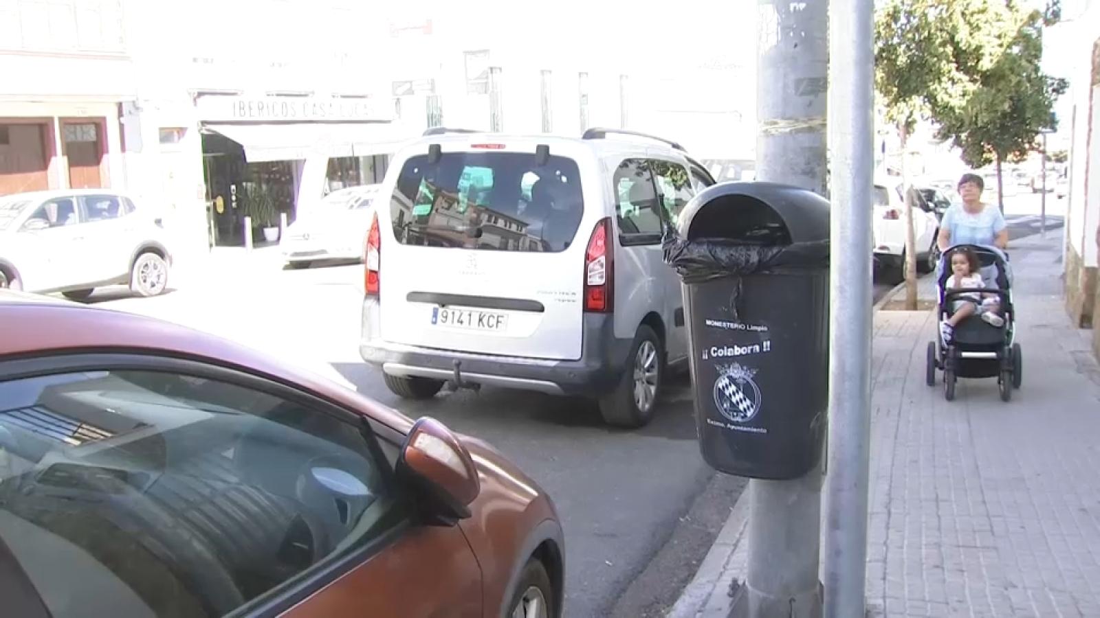 Papelera en Monesterio, en una imagen de archivo