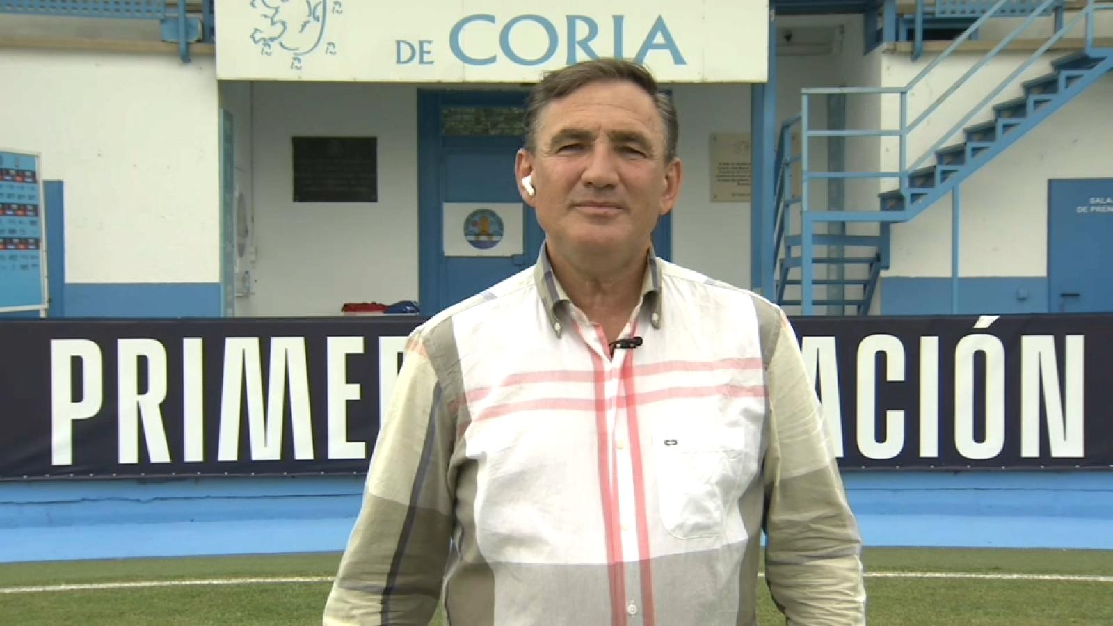 El presidente del Coria, Aurelio Gutiérrez, 'Lely'
