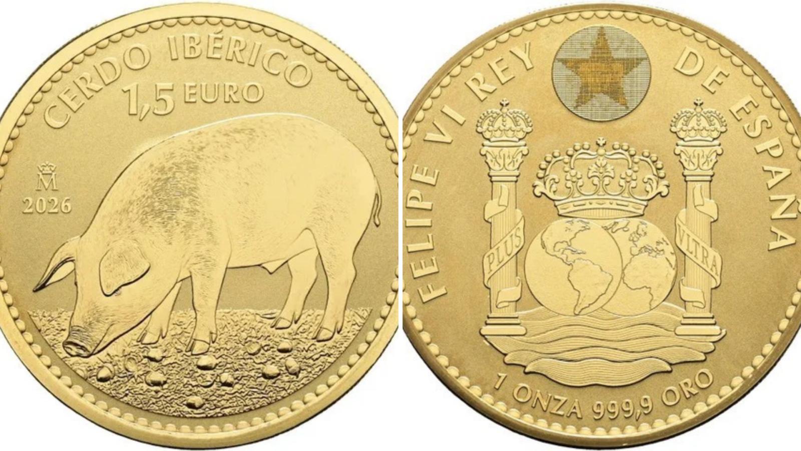 Moneda dedicada al cerdo ibérico