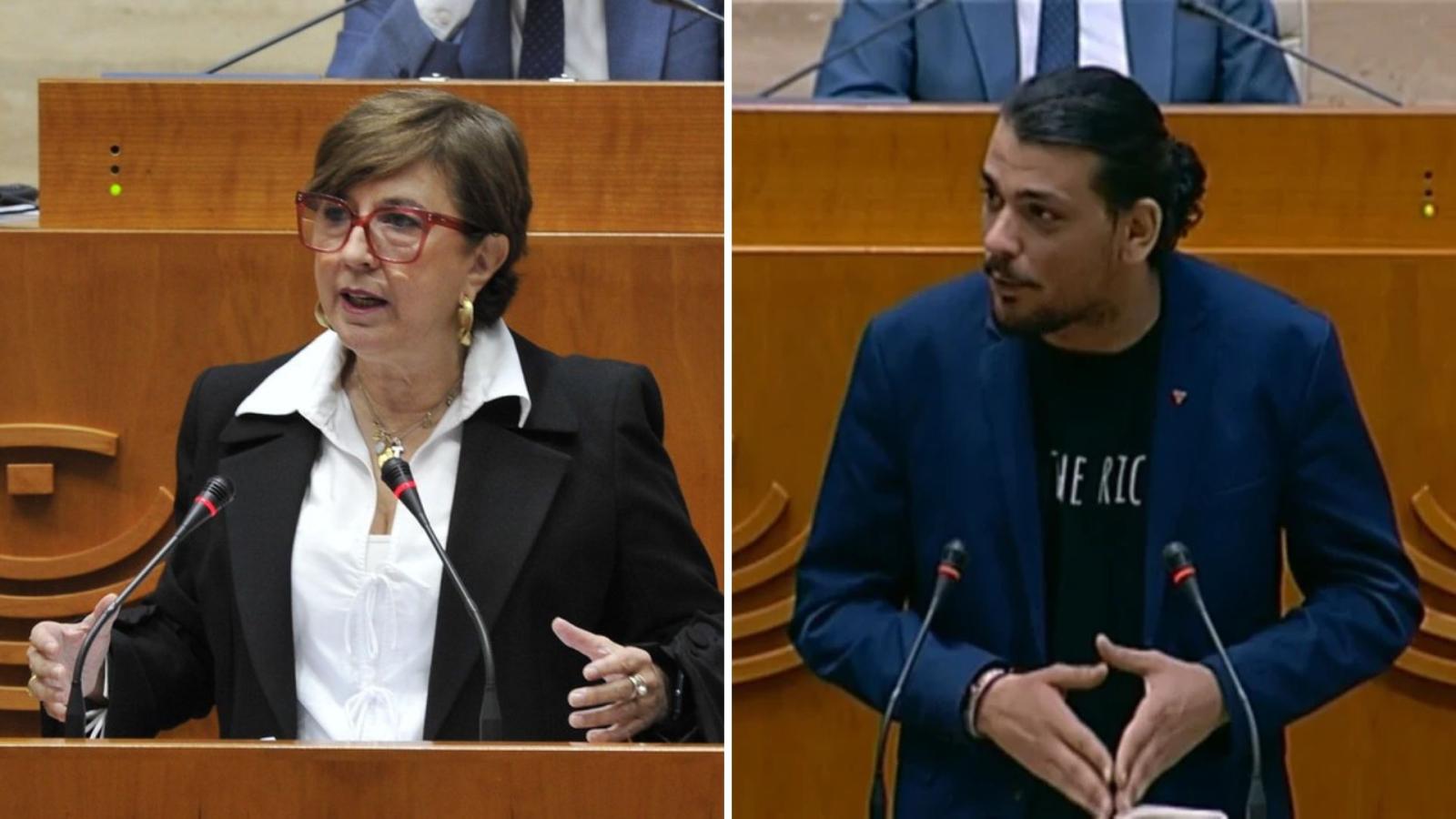 Consejera de Industria de la Junta de Extremadura, Mercedes Morán y Juan Alessandro Schirinzi, diputado de Unidas por Extremadura