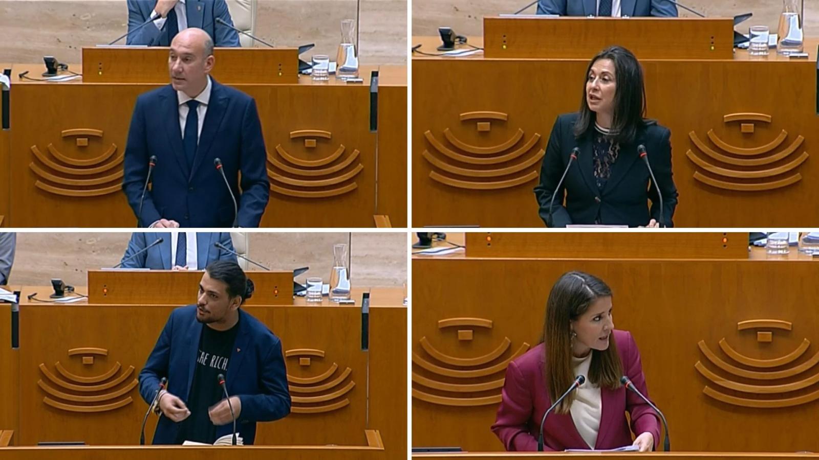 Representantes de los grupos parlamentarios en la Asamblea de Extremadura