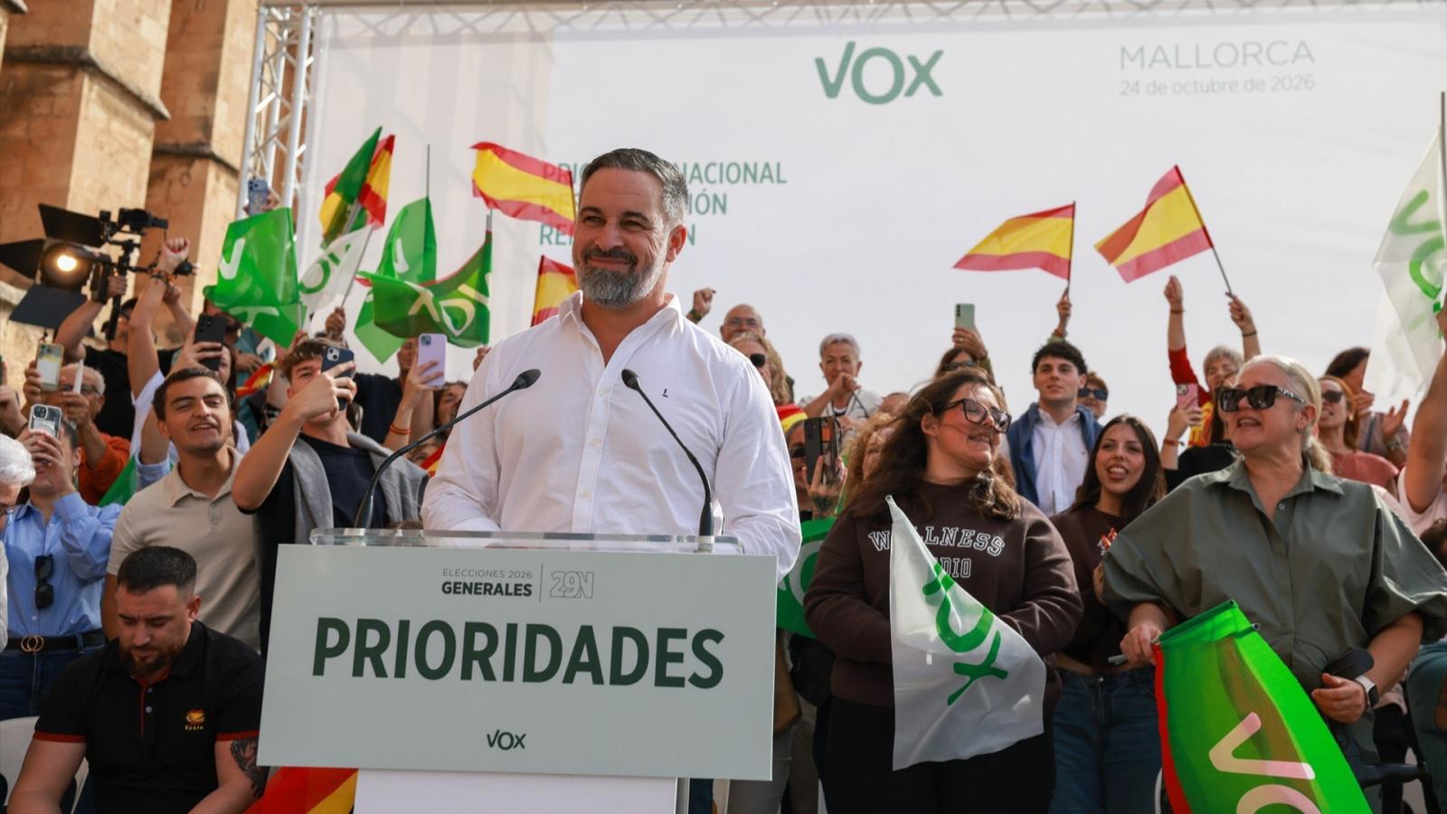 El presidente de Vox, Santiago Abascal
