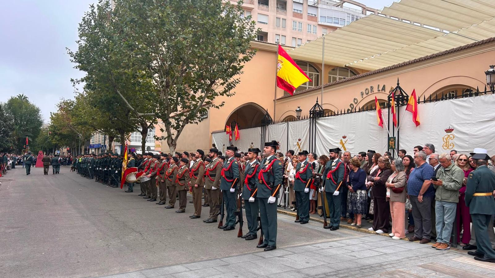 Acto institucional con motivo del Día de la Virgen del Pilar, patrona de la Guardia Civil, celebrado en Badajoz. 