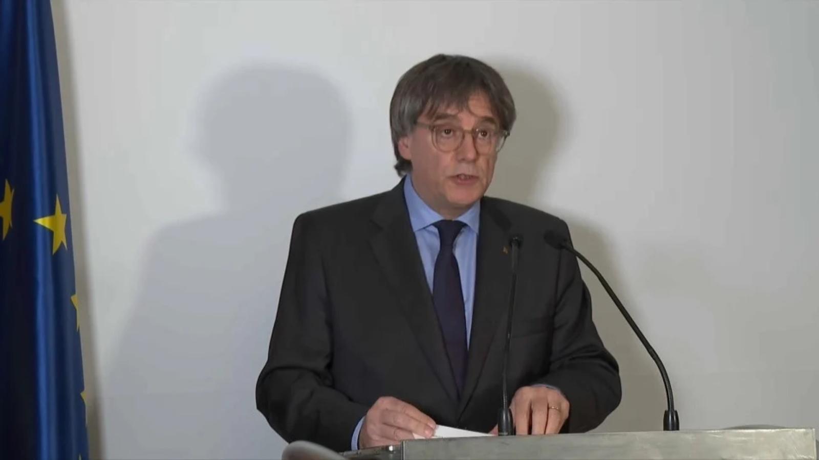  El expresidente de la Generalitat y líder de Junts, Carles Puigdemont,