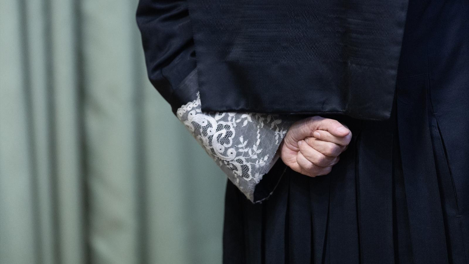 Puñetas durante el acto de toma posesión de la nueva auditor presidenta del Tribunal Militar Central, ante el Pleno del Consejo General del Poder Judicial (CGPJ), a 21 de marzo de 2025, en Madrid