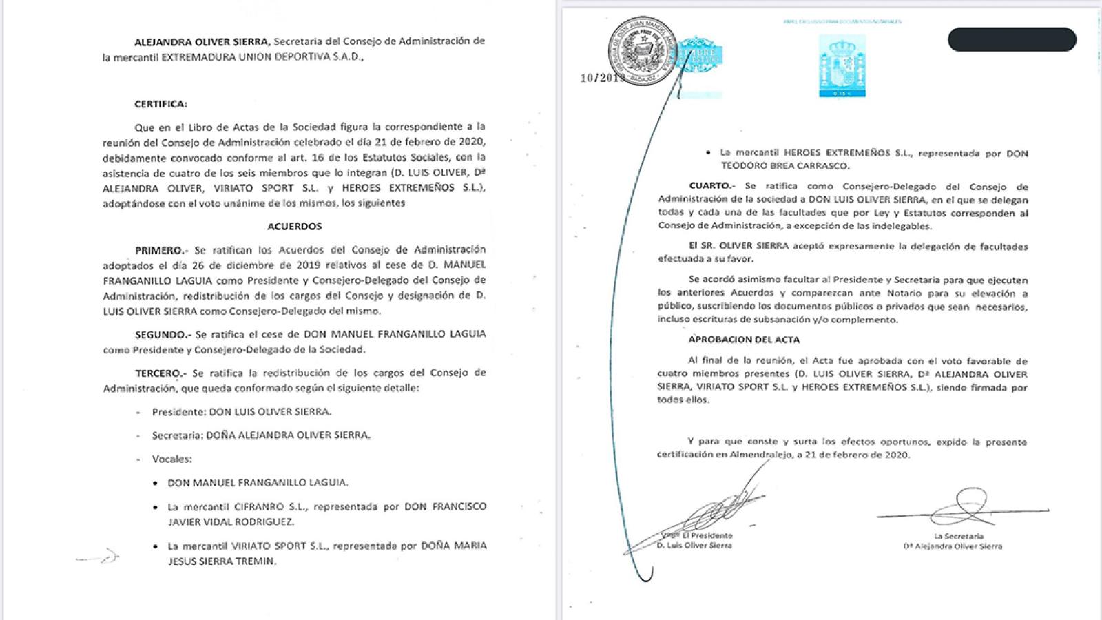 Luis Oliver Sierra, nuevo presidente del Extremadura