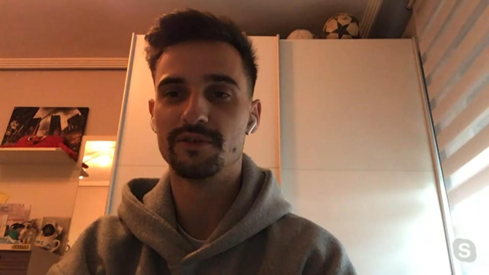 Valentín Prieto, nuevo delantero del Villanovense, ha pasado este sábado por Extremadura Deportes
