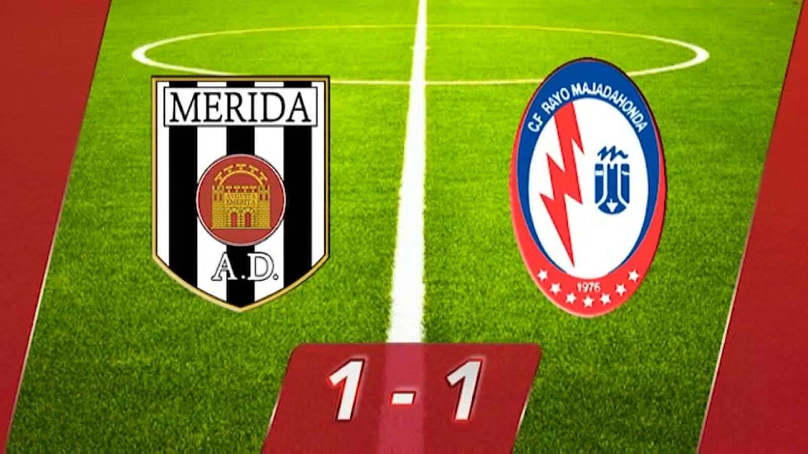 Mérida 1-1 Rayo Majadahonda: amargo final en el Romano José Fouto