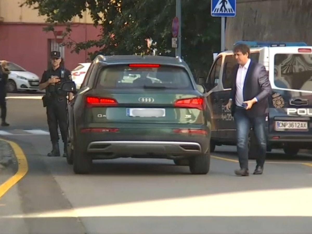 Llegada a la Audiencia Provincial de David Sánchez, hermano del presidente del Gobierno