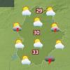 Mapa de previsión para hoy jueves 27 de junio
