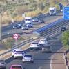 Coches circulando por la A-66 en Mérida
