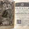 Un libro sobre la vida de María da Cruz publicado en 1747, expuesto en el Etnográfico de Olivenza