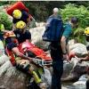 Rescate a una mujer en una zona de difícil acceso en Villanueva de la Vera