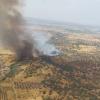 Medios extremeños refuerzan las labores de extinción en el incendio forestal de Navalmoralejo (Toledo)