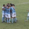 Los jugadores del Coria celebran uno de los goles anotados frente al Moscardó