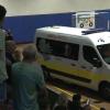 Ambulancia en el partido entre el Jerez futsal y el Torrejón