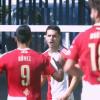 Jugadores del Cacereño durante su partido con el Barakaldo
