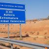 Cartel de la autovía A-43
