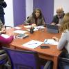 La portavoz de Unidas por Extremadura, Irene de Miguel, reunida con el Grupo de Acción Local y Sindical