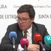 Guillermo Santamaría, consejero de Economía en funciones, atiende a los medios de comunicación