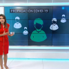 Alba Lancha, presentadora, en plató