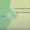 Mapa del concejo de Moura, en Portugal