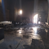 Interior del templo tras el incendio