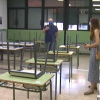Aula del IES Universidad Laboral de Cáceres que ha tenido que ser adaptada a los protocolos anti-covid.