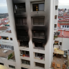 El edificio afectado tras el incendio