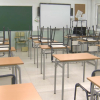 aula vacía en un centro educativo extremeño
