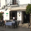 Terraza vacía en la feria taurina de Olivenza