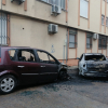 Vehículos calcinados por el incendio