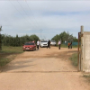 Entrada de la Urbanización "Huertos la encina", más conocida como Los Rostros 