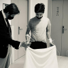 Manuel Perera, en la habitación del hospital junto a su apoderado, Juan José Padilla