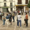 Protesta de los trabajadores del ayuntamiento de Alburquerque