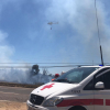 Efectivos desplazados al incendio. 