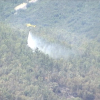 Helicóptero del INFOEX actuando en el incendio de Peraleda de san Román.